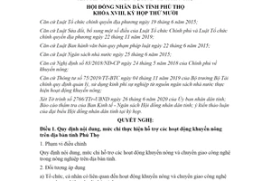 Nghị quyết 05/2020/NQ-HĐND nội dung mức chi thực hiện hỗ trợ các hoạt động khuyến nông Phú Thọ