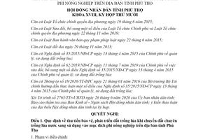 Nghị quyết 04/2020/NQ-HĐND thu tiền bảo vệ phát triển đất trồng lúa khi chuyển mục đích Phú Thọ