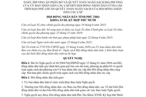 Nghị quyết 08/2020/NQ-HĐND bãi bỏ Nghị quyết 68/2004/NQ-HĐND gửi báo cáo ngân sách Phú Thọ