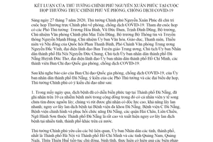 Thông báo 257/TB-VPCP 2020 Kết luận của Thủ tướng tại cuộc họp phòng chống dịch COVID-19