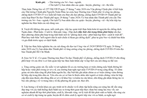 Công văn 2852/UBND-VX 2020 tiếp tục thực hiện biện pháp phòng chống dịch COVID 19 Hồ Chí Minh