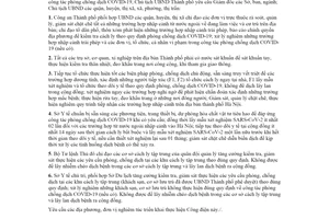 Công điện 05/CĐ-UBND 2020 thực hiện biện pháp phòng chống dịch Covid 19 Thành phố Hà Nội