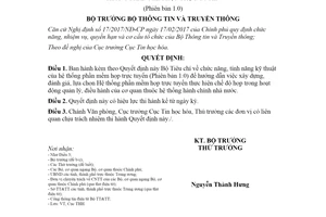 Quyết định 1246/QĐ-BTTTT 2020 Tiêu chí chức năng hệ thống phần mềm họp trực tuyến