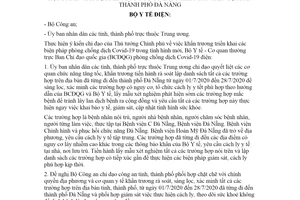 Công điện 1167/CĐ-BYT 2020 khẩn trương rà soát địa điểm có nguy cơ lây nhiễm cao Đà Nẵng