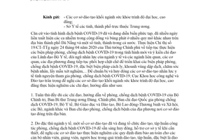 Công văn 744/K2ĐT-ĐT 2020 chuẩn bị huy động cơ sở đào tạo nhân lực y tế phòng chống COVID 19