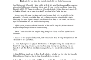 Công văn 2841/BTTTT-THH 2020 triển khai tuyên truyền cài đặt ứng dụng Bluezone