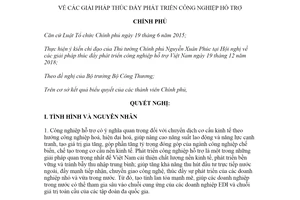 Nghị quyết 115/NQ-CP 2020 giải pháp thúc đẩy phát triển công nghiệp hỗ trợ
