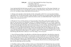 Công văn 1035/KCB-PHCN&GĐ 2020 chống dịch Covid-19 tại các đơn vị triển khai giám định pháp y