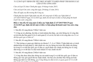 Nghị định 37/2021/NĐ-CP sửa đổi Nghị định 137/2015/NĐ-CP hướng dẫn Luật Căn cước công dân