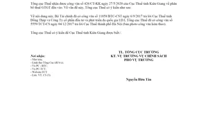 Công văn 3013/TCT-CS 2020 phân bổ thuế giá trị gia tăng đầu vào