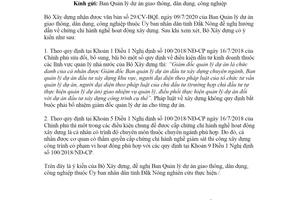 Công văn 3723/BXD-HĐXD 2020 hướng dẫn về chứng chỉ hành nghề hoạt động xây dựng