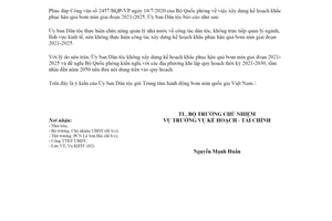 Công văn 969/UBDT-KHTC 2020 xây dựng kế hoạch khắc phục hậu quả bom mìn giai đoạn 2021 2025