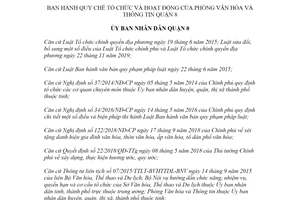 Quyết định 04/2020/QĐ-UBND Quy chế tổ chức và hoạt động của Phòng Văn hóa Quận 8 Hồ Chí Minh