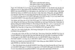 Công văn 2539/BHXH-CSYT 2020 thanh toán chi phí xét nghiệm COVID-19 theo chế độ bảo hiểm y tế