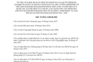 Quyết định 1258/QĐ-TTg 2020 sửa đổi Quyết định 1254/QĐ-TTg công tác kiểm tra hàng hóa xuất khẩu