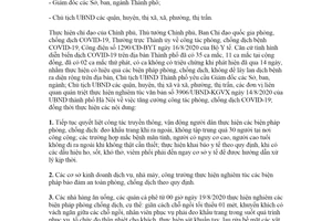 Công điện 07/CĐ-UBND 2020 tăng cường công tác phòng chống dịch COVID 19 Hà Nội