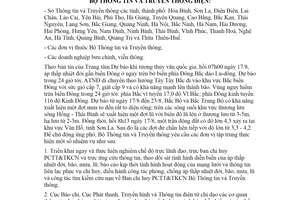 Công điện 5/CĐ-BTTTT 2020 chủ động ứng phó áp thấp nhiệt đới bão và mưa lũ