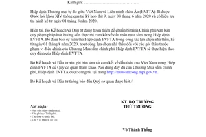 Công văn 5079/BKHĐT-QLĐT 2020 thực hiện cam kết về đấu thầu trong Hiệp định EVFTA
