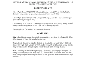 Quyết định 3532/QĐ-BYT 2020 xây dựng và triển khai Hệ thống thông tin quản lý Trạm Y tế xã phường thị trấn