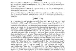 Nghị quyết 118/NQ-CP 2020 phiên họp Chính phủ thường kỳ tháng 7