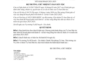 Quyết định 460/QĐ-UBDT 2020 thực hiện Kế hoạch phát triển kinh tế xã hội dân tộc thiểu số 2021 2025