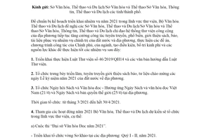 Công văn 3061/BVHTTDL-TV 2020 hướng dẫn kế hoạch triển khai nhiệm vụ lĩnh vực thư viện 2021