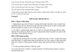 Nghị định 96/2020/NĐ-CP xử phạt vi phạm hành chính trong lĩnh vực quản lý bảo vệ biên giới quốc gia