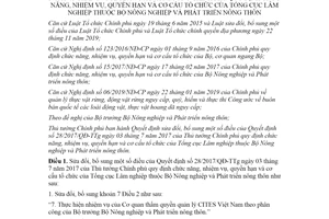 Quyết định 24/2020/QĐ-TTg sửa đổi Quyết định 28/2017/QĐ-TTg cơ cấu tổ chức của Tổng cục Lâm nghiệp