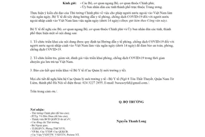 Công văn 4674/BYT-MT 2020 phòng chống dịch COVID19 người nước ngoài nhập cảnh vào Việt Nam