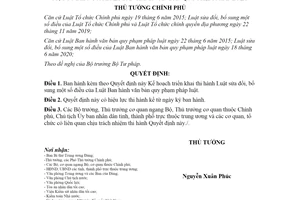 Quyết định 1323/QĐ-TTg 2020 Kế hoạch triển khai Luật Ban hành văn bản quy phạm pháp luật sửa đổi