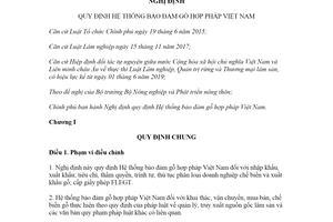 Nghị định 102/2020/NĐ-CP quy định Hệ thống bảo đảm gỗ hợp pháp Việt Nam