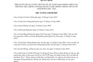 Quyết định 1317/QĐ-TTg 2020 Tuyên truyền An toàn giao thông trên phương tiện thông tin đại chúng