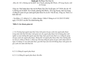 Công văn 3515/TCT-DNNCN 2020 đăng ký giảm trừ gia cảnh người phụ thuộc là con đẻ