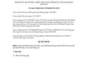 Quyết định 1990/QĐ-UBND 2020 phê duyệt Đề án phát triển thủy sản tỉnh Hưng Yên 2020 2025