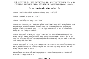 Quyết định 1987/QĐ-UBND 2020 Đề án phát triển vùng sản xuất cây ăn quả tập trung tỉnh Hưng Yên