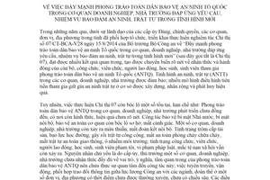 Chỉ thị 16/CT-UBND 2020 phong trào toàn dân bảo vệ an ninh Tổ quốc trong cơ quan tỉnh Hưng Yên