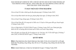 Quyết định 18/2020/QĐ-UBND xét duyệt hồ sơ đề nghị thành lập Văn phòng công chứng tỉnh Thái Bình