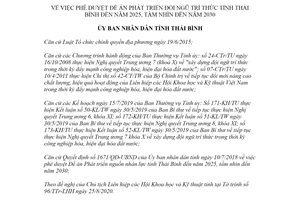 Quyết định 2601/QĐ-UBND 2020 phê duyệt Đề án Phát triển đội ngũ trí thức tỉnh Thái Bình