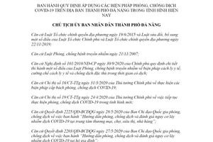 Quyết định 3287/QĐ-UBND 2020 áp dụng biện pháp phòng chống dịch COVID 19 thành phố Đà Nẵng