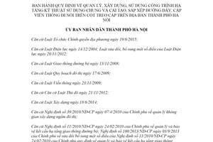 Quyết định 17/2020/QĐ-UBND sử dụng công trình hạ tầng kỹ thuật sử dụng chung Hà Nội