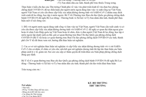 Công văn 4847/BYT-DP 2020 xét nghiệm COVID-19 cho người có nhu cầu xuất cảnh
