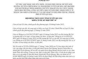 Nghị quyết 34/NQ-HĐND 2020 sáp nhập thôn huyện Sơn Dương huyện Chiêm Hóa Tuyên Quang