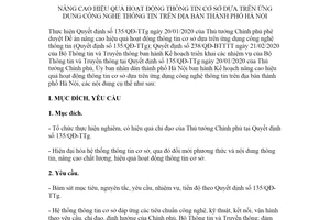 Kế hoạch 179/KH-UBND 2020 hoạt động thông tin cơ sở dựa trên ứng dụng công nghệ thông tin Hà Nội