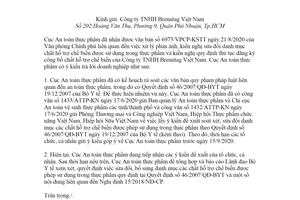 Công văn 2025/ATTP-KN 2020 sửa đổi danh mục chất hỗ trợ chế biến được sử dụng trong thực phẩm