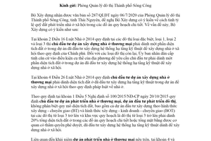 Công văn 4265/BXD-QLN 2020 cách tính tỷ lệ quỹ đất phát triển nhà ở xã hội trong đồ án quy hoạch