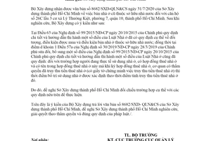 Công văn 4203/BXD-QLN 2020 bán nhà ở cũ thuộc sở hữu nhà nước