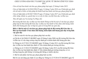 Thông tư 29/2020/TT-BGDĐT bãi bỏ văn bản quy phạm pháp luật lĩnh vực giáo dục