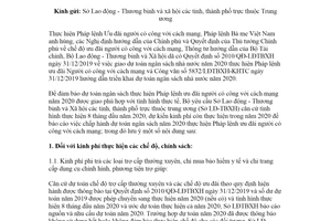 Công văn 3506/LĐTBXH-KHTC 2020 báo cáo tình hình thực hiện Dự toán Pháp lệnh ưu đãi Người có công