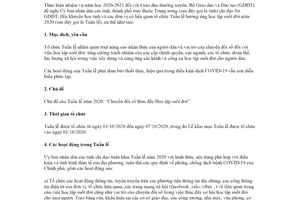 Công văn 3589/BGDĐT-GDTX 2020 tổ chức Tuần lễ hưởng ứng học tập suốt đời