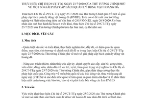 Kế hoạch 504/KH-UBND 2020 thực hiện Chỉ thị 29/CT-TTg quản lý động vật hoang dã tỉnh Nghệ An